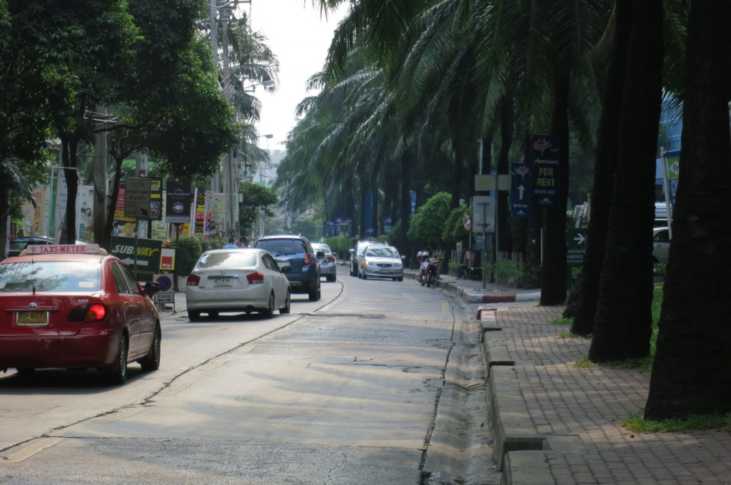 The hotel is in a quiet neighborhood, but there are lots of shops and restaurants--even a Starbucks-- right around the hotel