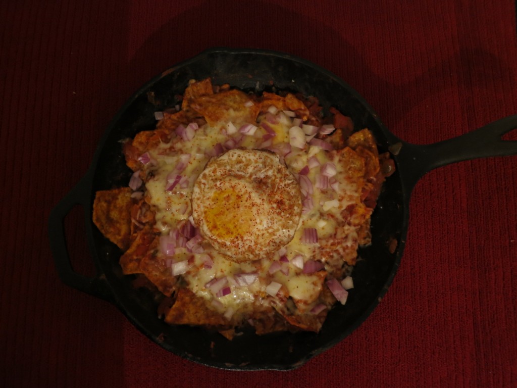 Chilaquiles with fried egg